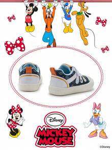 Disney 1 Pair  Collaboration Kids' Sports Shoes, Suitable For Daily, Holiday, Sports And Outdoor Activities. Comfortable, Fit Foot Shape, Non-Slip, Breathable. (Boys' Sports Shoes, Boys' Sneakers, Kids' Sports Shoes, Girls' Sports Shoes, Girls' Sneakers) - Blue - View 3