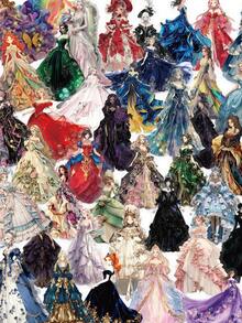 50PCS Skirt Series PET Material Stickers DIY Luggage Speaker Water Cup Notebook Waterproof Stickers - Multicolor - View 1