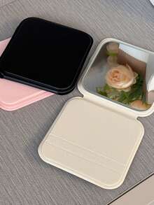 3件套方形桌面镜，高品质化妆镜，可折叠便携，适合学生宿舍，男女通用，家用镜，便携式手持化妆镜，专为学生宿舍设计，女士便携式梳妆镜 - 彩色 - 查看 2