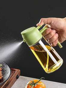 1个二合一喷油器/分配器 - 厨房家用空气炸锅用油瓶，防漏喷雾油罐 - 彩色 - 查看 2