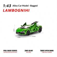 1:43 Scale 3-Door Legendary Sports Car Alloy Diecast Model Collection, Display Stand, Toy For Children, Collectible For Teenagers, Toy Cars For Boys - Multicolor - View 13