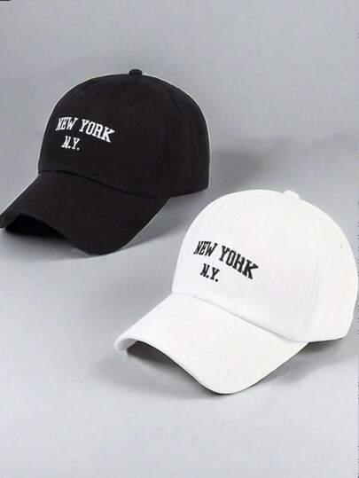 Gorra de béisbol unisex para parejas, gorra de béisbol versátil para exteriores, gorra de béisbol con bordado de letras, sombrero de estilo occidental famoso en internet, talla ajustable, adecuado para uso deportivo diario al aire como regalo de vacaciones [Nuevo]