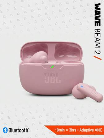  Słuchawki douszne Wave Beam 2 True Wireless z redukcją szumów, 40 godzin odtwarzania, wyraźne połączenia, czysty bas JBL, inteligentne sterowanie otoczeniem i połączenie wielopunktowe, idealne do podróży sportowych
