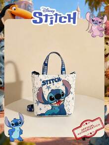 Disney 1 Pc Officially Licensed Stitch Pattern Women's Tote Bag, Cute Cartoon Handbag,Lightweight Adjustable Shoulder Strap Crossbody Bag,For Women/Girls/Students,Ideal For Daily/Outing/Holding Phone/Wallet And Small Essentials - Multicolor - View 15