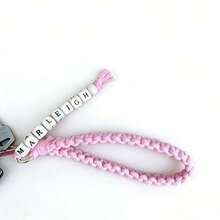 [Custom] 1pc Bohemian Style Personalized Keychain Bracelet, Bridesmaid Gift, Woven Bracelet Keychain, Bridesmaid Gift Box, Valentine's Day Gift