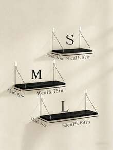 1pc Floating Shelf For Wall Decor, Rustic Wood Wall Shelf For Bedroom, Farmhouse Shelf For Bathroom, Hanging Shelf For Storage, Wall Mounted Shelving Unit, Hanging Plant Rack