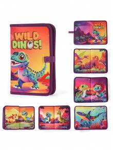 恐龙宝宝触摸书，逼真野生恐龙布艺认知书，亲子互动感官启蒙书，0-3岁宝宝触摸学习书，男孩女孩复活节/斋月/生日礼物 - 彩色 - 查看 12