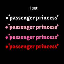1 Set/2 Sets - 4pcs/Set "Passenger Princess" Funny Vinyl Car Stickers, Durable And Easy To Apply, Rearview Mirror Decals, Fashionable Car Accessories - Multicolor - View 9