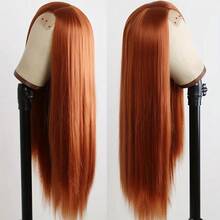 NATAN QD-TIZER 32英寸黑色长直发无胶蕾丝前假发 - 耐热纤维，180%密度，女士适用 - 适合日常佩戴和派对 - S350 - 查看 8