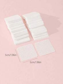 200pcs White Cleaning Cotton Pads, Eyelash Extension Glue Wipes, Glue Cleaning Cotton Pads, Nail Polish Remover Pads, Eyelash Extension Tools, Suitable For Eyelash Extension - White - View 4