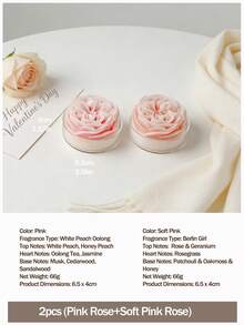 1pc/4pcs/8pcs Handmade Scented Candles, Frosted Heart & Peach Blossom Shapes | 5 Fragrance Options | Bedroom/Home/New Year Decor Candles | Gift For Her - Wedding/Valentine's Day/Christmas/Anniversary/Birthday/Thank You - Multicolor - View 15