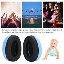 Orejeras con cancelación de ruido y banda elástica para recién nacidos, orejeras con cancelación de ruido para bebés y niños pequeños, color azul. - Azul - Ver 2