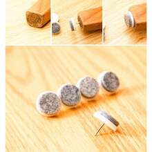 New  40pcs Furniture Felt Pad Heavy Duty Nail-On Chiar Slider Glide Pad Floor Tector For Wooden Furniture Chair TablLeg Feet(Φ18mm Or 0.7"White) - 18mm White (40pcs) - View 5