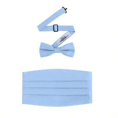 Churchill amp Co. Mens Formal Satin Bowtie and Cummerbund Set
