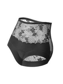 高腰无痕塑身内裤，女士款，收腹提臀，塑形衣 - 黑色 - 查看 5