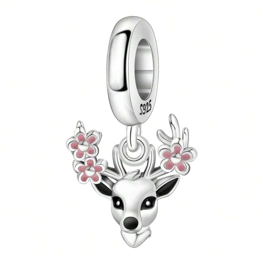 Cute Panda Animal 925 Sterling Silver Charms For Bracelets And Necklace Dangle Pendants Butterfly Elephant Dog Bead Jewelry Present For Women Family Friends - SilverDeerCharms - 查看 1