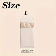 1 Compressible Hanging Garment Storage Bag With A Transparent Window - An Efficient Space-Saving Organizer For Suits, Jackets And Coats, White, With A Capacity Of ≥ 3.2 Cubic Feet, A Height Of ≥ 27 Inches, Zipped Closure, Suitable For Organizing In Wardrobes And Cabinets, With A Transparent Window Design, Capable Of Holding Multiple Items - Màu be - Xem 5