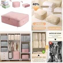 Fabric Storage - Medium+Beige - View 1