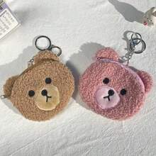 1pcs  Cute And Cute Cashmere Bear Coin Purse Children's Coin Jewelry Sundries Storage Bag Pendant Keychain - Nhiều màu - Xem 5