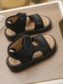 Sandalias deportivas cómodas y de moda para niños para uso al aire libre - Negro - Ver 4