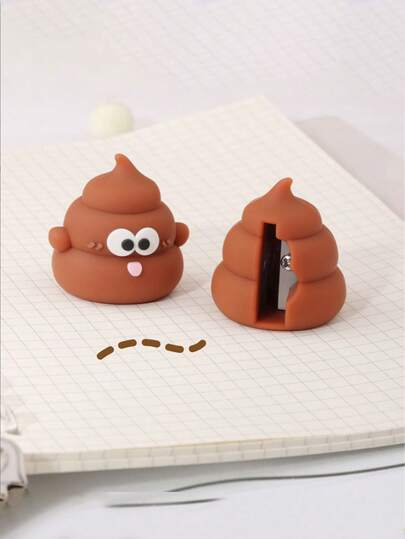 Cute & Funny Poop Cartoon Pencil Sharpener, Portable Manual Pencil Sharpener, Cartoon Cute Pencil Sharpener, Learning Supplies, Student Pencil Sharpener, School & Office Supplies, Back To School Essential