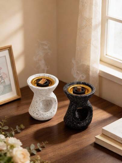 1pc Ramadan Resin Incense Burner - Minimalist Creative Home & Yoga Decor, Perfect Eid Gift