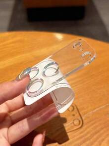 1pc Shiny Integrated Tempered Glass Camera Lens Protector, Full Coverage Anti-Scratch Lens Protective Cover, Compatible With IPhone 17/16/15/14/13/12/11 Series Applicable To Daily Shield, Office, Home Daily Shield Office Home Phone Camera Cover Sparkling Crystal Waterproof Shockproof Anti-Fall Scratch Resistant - Silver - View 11