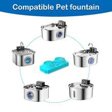 Stainless Steel Cat Water Fountain Replacement Filter Cartridges, Including Ion Exchange Resin, Activated Carbon And Foam Filters, Pet Water Dispenser Accessories - One Size - View 2