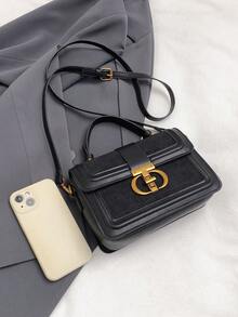 Fashionable High-Quality Handbag Women's New Autumn/Winter Retro Chic Niche Commuter Shoulder Crossbody Bag - Black - View 8