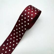 5yards 3cm Dots Satin Ribbon Printed Polyester Ribbon DIY Bow Hair Wedding Handmade DIY Materials Christmas Decoration - Pick Colors - View 9