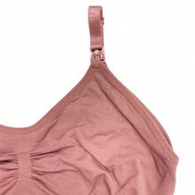 Set Of 2 Nursing Bras With Removable Postpartum Cups, Seamless Reinforced Fabric - Rusty Rose - View 7