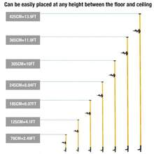13.5ft/4.2m Professional Laser Level Pole Adjustable Telescoping Pole Multi- Functional Fine- Tuning Bracket With 1/ 4" And 5/ 8" Thread Adapters, Includes Carrying Bag - 4.2M - View 7