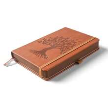 ZXHQ B5 360 Pages Lined Journaling Notebooks With Pen, Journals For Women Men Writing Notebook, Tree Of Life Design, Brown Edge, Fine Inner Pocket - Light Brown - 淺棕色B5線 - 查看 3