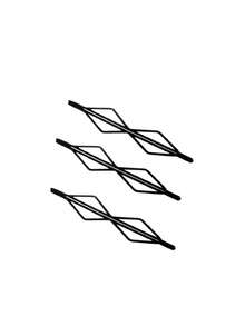 20个黑色几何发夹，简约黑色水钻，椭圆形、菱形、三角形侧刘海发夹，隐形发夹，适用于马尾辫、发髻、编发，直发/卷发/波浪发造型套装，美发工具套装 - 彩色 - 查看 19