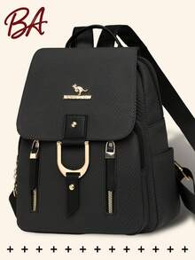 Anti-Theft Retro Pu Soft Leather Flap Backpack Women Purse, Multi-Functional And Stylish Daily Bag, Multi-Pocket Lightweight Travel Bag, Large Capacity Simple School Bag, Convenient Book Bag, Suitable For Students, Nurses, Teachers, Business People, Travel And Vacation, Business Trips, Daily Commuting, Shopping, Office, Dating, Hiking, Training, Work, Birthday Gifts, Holiday Gifts - Multicolor - View 2