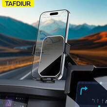 TAFDIUR 360° Adjustable 3-Point Stable Fixed Clip Center Display Stand Holder For Smartphone, Compatible With Phones Up To 1.06 Inch Thick, Can Be Placed Vertically Or Horizontally - Car Center Console Screen Bracket - Mirror Surface - View 11