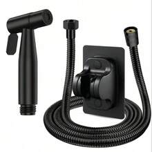 Handheld Bidet Sprayer - Stainless Steel Cloth Diaper Spray Nozzle, Adjustable Water Pressure, With Spray Hose, Suitable For Baby/Female Intimate Cleaning - 3pcs Set - View 1