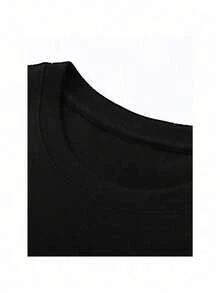 1 Piece, Disney Men's T-Shirt, Toy Story Pizza Planet T-Shirt With Double Printing Design And Alien+Text Typesetting Printing On The Back, Round Neck Casual And Comfortable T-Shirt, Breathable And Light, Suitable For Sports And Leisure Wear, Loose T-Shirt, Suitable For Gifts, Suitable For Travel And Party Wear. - Black - View 3