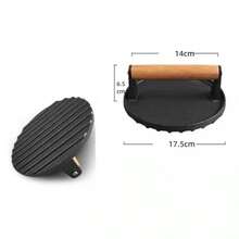 1pc Heavy Duty Hamburger Press With Heat Resistant Handle, Cast Iron Burger Patty Maker, Suitable For Skillet, Meat Press, Barbecue Tool, Kitchen Gadget