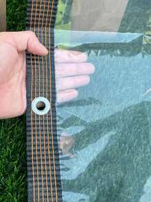 Transparent Waterproof Tarpaulin - Heavy-Duty Clear Pe Tarp With Grommets & Reinforced Edges; Rainproof Cloth, A Must-Have For A Photography Studio, Uv Tear Snow- & Dust-Resistant Clear Tarp Cover For Garden - Multicolor - View 3