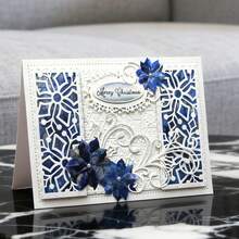 创意花卉边框金属切割模具，DIY剪贴簿相册和压花模板，贺卡制作工具，卡片纸切割工艺品，礼品卡制作模板模切。 - 銀色 - 查看 9