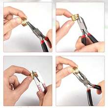 BOJA Conjunto de Fabricación de Joyas, Herramientas para Hacer Joyas, Incluye 3 Alicates 2 Pinzas Tijeras Aguja Anillo de Cobre, kit para Adultos y Principiantes(default) - Multicolor - Ver 6