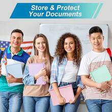 0.5'' 3-Ring-Binder With Pockets, 100 Sheets Capacity, 1/2 Inch Binders Fits 11\ X 8.5\ US Letter Size, Assorted 4 Pastel Colors - Ideal For Schoolsss, Office, And Home Use (0.5 Inch) - 0.5inch - View 8