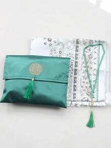 Portable Prayer Mat, Muslim Prayer Rug, Islamic Gift, Portable Muslim Prayer Mat With Compass, Tasbih And Storage Bag, Red Party Outfit Travel Protective Mat (Can Be Placed Under Chair), Gift, Lightweight Travel Prayer Mat - Multicolor - View 6