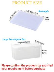 1pc Transparent Nail Polish Organizer Box With Cover, Nail Art Tools Storage Display Case - Clear - View 3