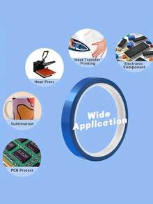 2 Rolls 0.8 Inch X 108 Ft And 0.39 Inch X 108 Ft Heat Sublimation Blank Transfer Tape, High Temperature Resistant Tape, Max Temp 250°C (248.9°F), Suitable For Heat Sublimation Printing, Heat Transfer, Heat Press Vinyl Imprinting, Gifts For Father's Day, Mother's Day, Christmas, Thanksgiving, Halloween, Valentine's Day (1 Roll/2 Rolls)