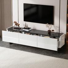 Television Stands & Entertainment Centers - Black + White + MDF + Particle Board - View 4
