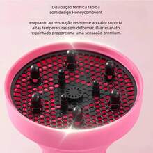 Retractable Silicone Diffuser For Curls - Flexible Nozzle For Professional Activation - Red - View 5