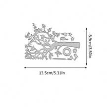 创意树木和鸟类金属切割模具，DIY剪贴簿相册和压花模板，贺卡制作工具，卡片纸切割工艺品，礼品卡制作模板模切。