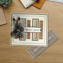 Creative Flower Frame Metal Cutting Dies, DIY Scrapbooking Album And Embossing Stencil, Greeting Card Making Tool, Card Paper Cutting Crafts ,Gift Card Making Template Die Cuts.